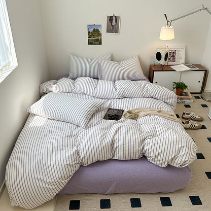 Scandinavian Retro Stripes Bedding Set - Bedding
