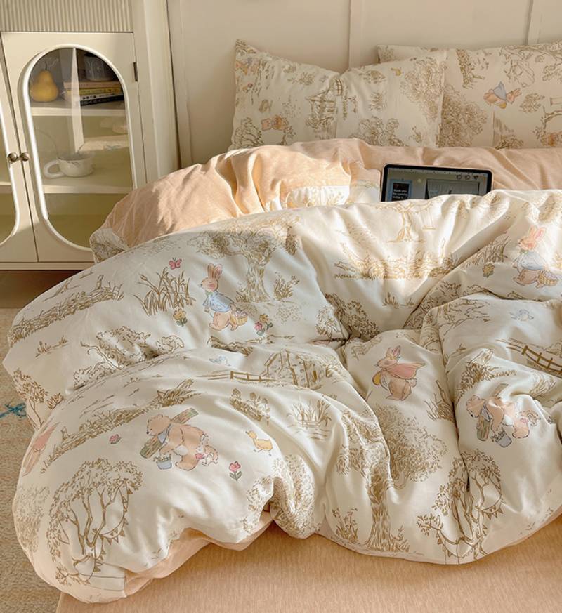 Cottage Rabbit In The Woods Bedding Set - Bedding