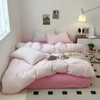 Scandinavian Retro Stripes Bedding Set - Bedding