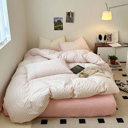 Scandinavian Retro Stripes Bedding Set - Bedding