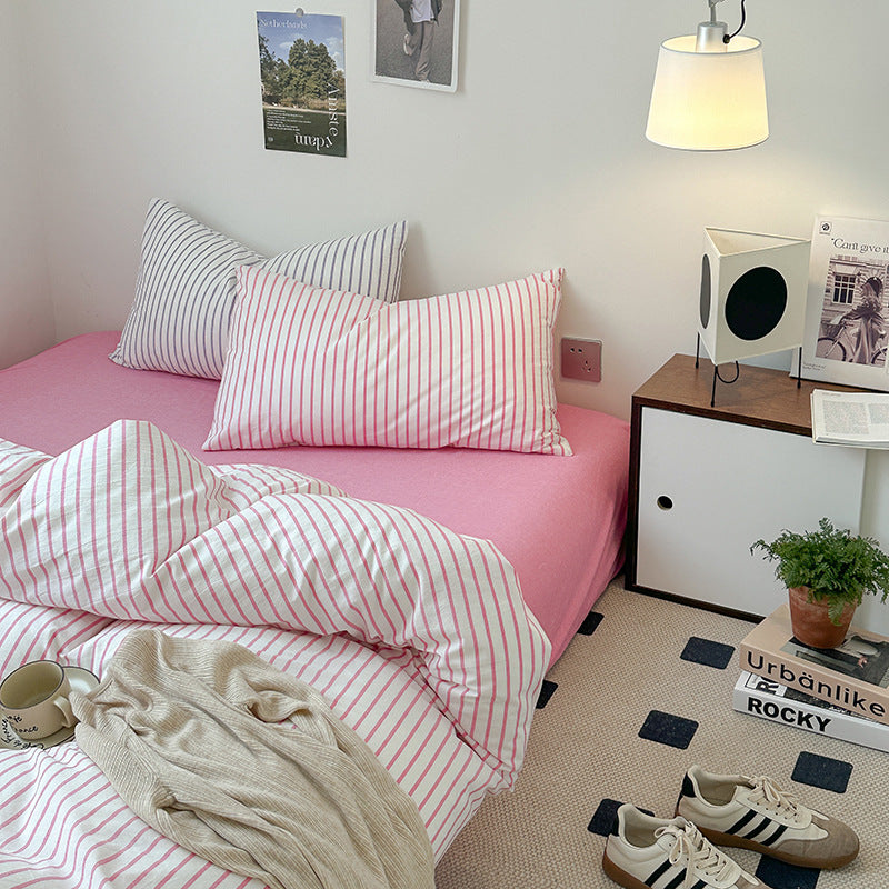 Scandinavian Retro Stripes Bedding Set - Bedding