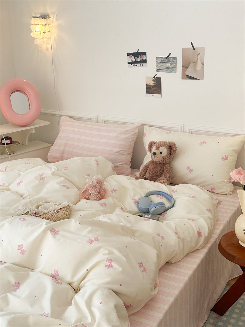 Cute Ribbon Coquette Bedding Set - Bedding