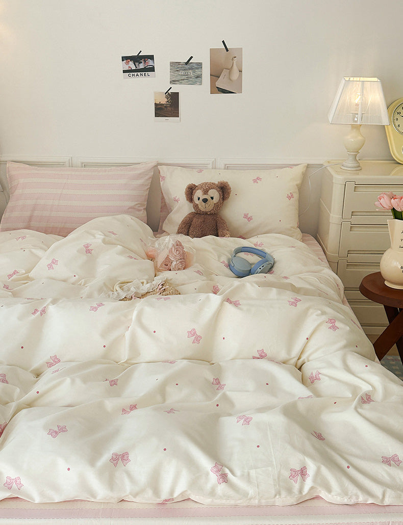 Cute Ribbon Coquette Bedding Set - Bedding