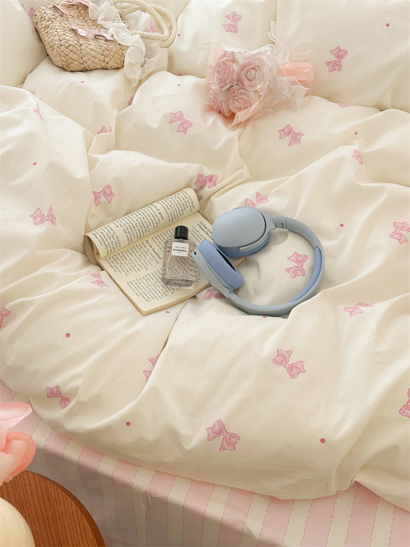 Cute Ribbon Coquette Bedding Set - Bedding