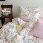 Sweet Cherry Plaid Bedding Set - Bedding