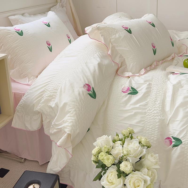 Coquette Room Tulip Ruffle Bedding Set - Bedding
