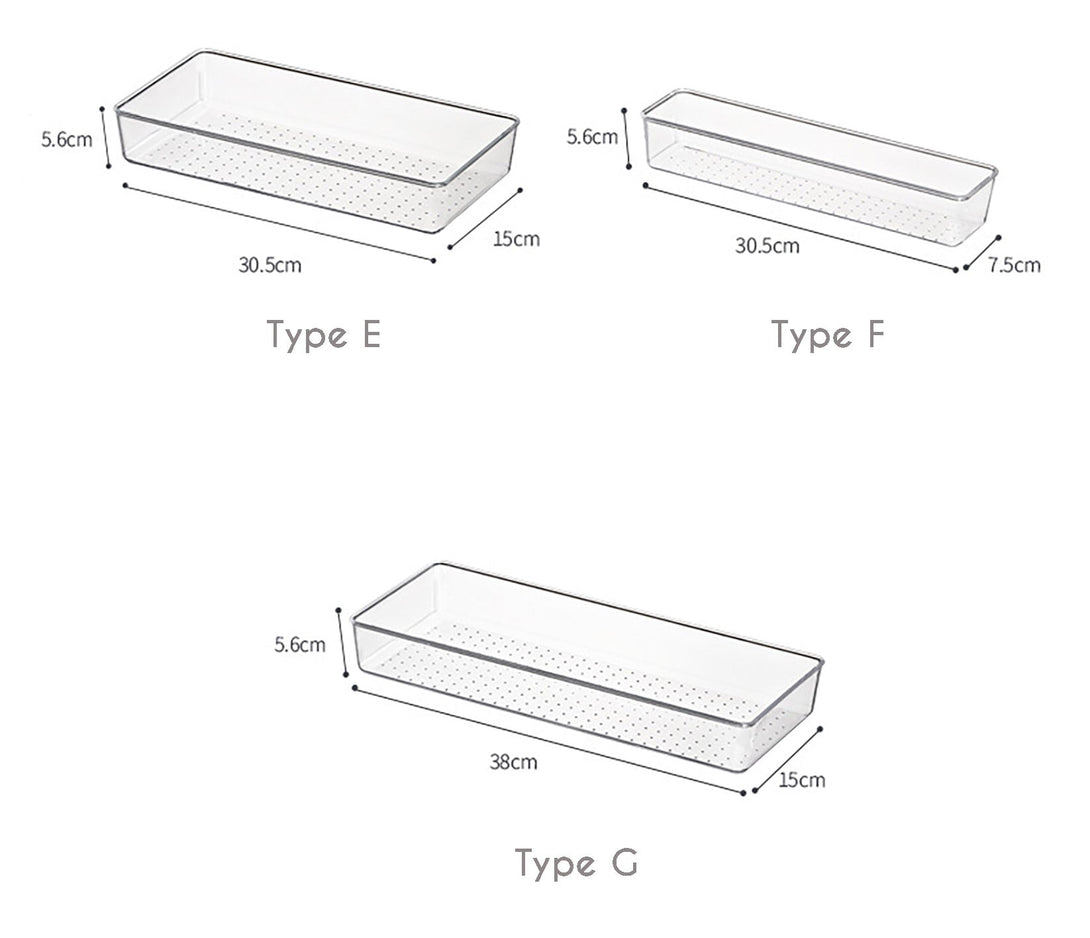 Transparent Drawer Sorting Compartment - Desk