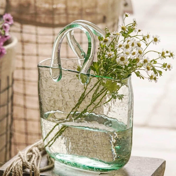 Basket-Bag Glass Vase - Starhauz.com