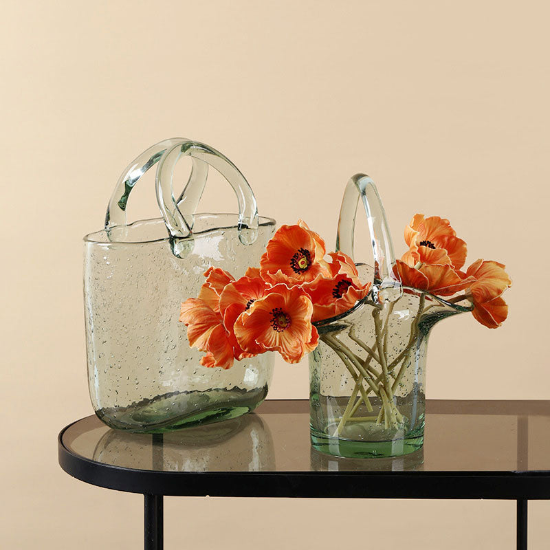 Basket-Bag Glass Vase - Starhauz.com