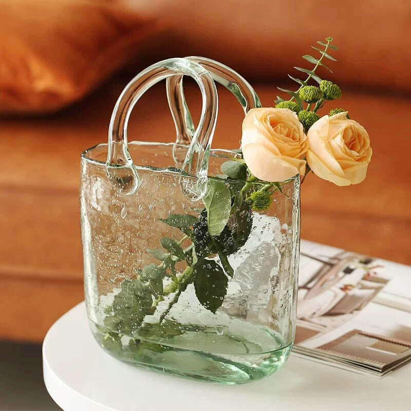 Basket-Bag Glass Vase - Starhauz.com