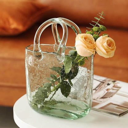 Basket-Bag Glass Vase - Starhauz.com