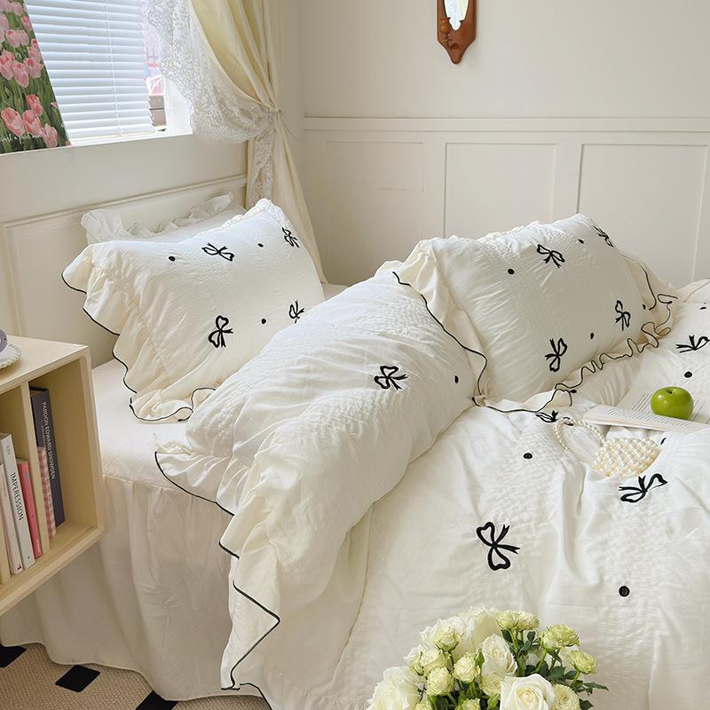 Dreamy Ribbon Ruffle Bedding Set - Bedding