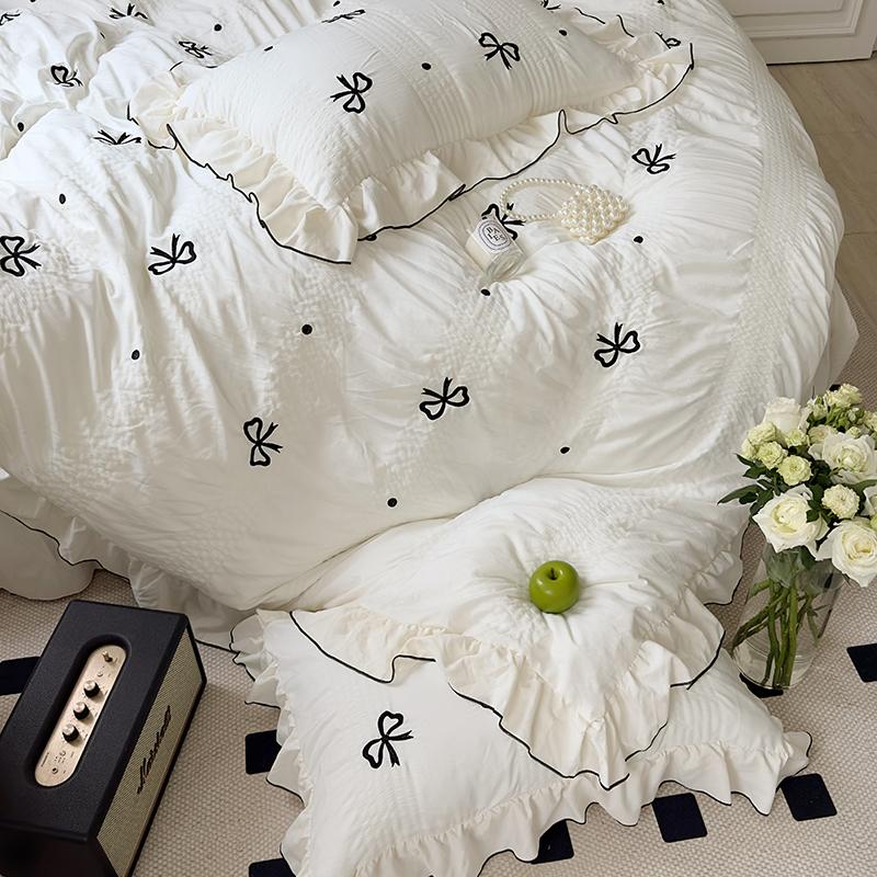 Dreamy Ribbon Ruffle Bedding Set - Bedding