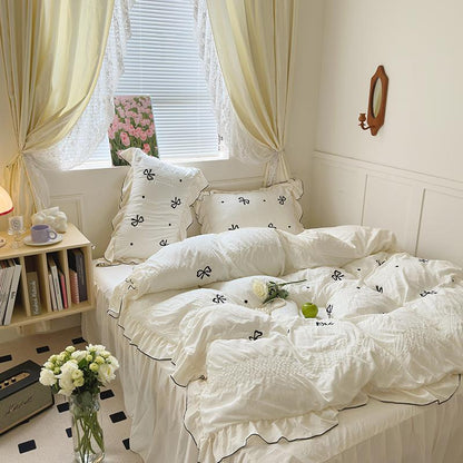 Dreamy Ribbon Ruffle Bedding Set - Bedding