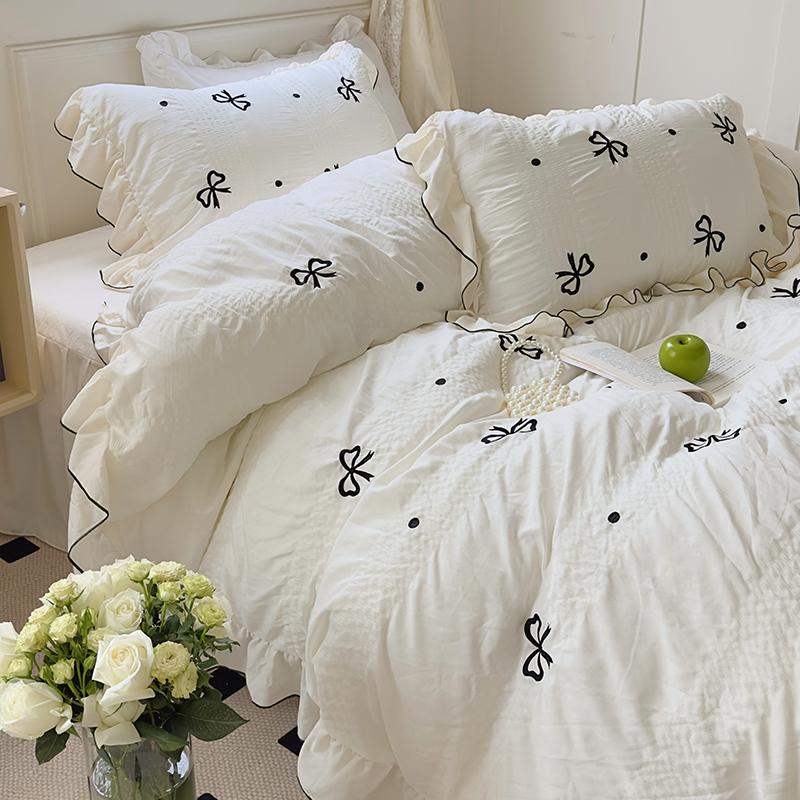 Dreamy Ribbon Ruffle Bedding Set - Bedding