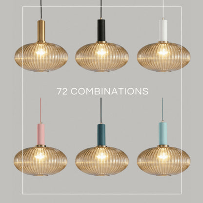 Nordic Fluted Glass Pendant Lights - Lighting