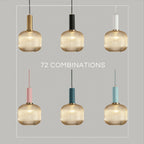 Nordic Fluted Glass Pendant Lights - Lighting