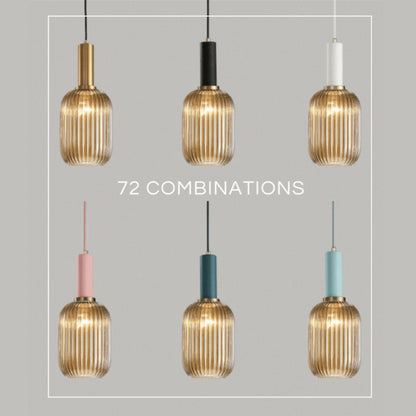 Nordic Fluted Glass Pendant Lights - Lighting