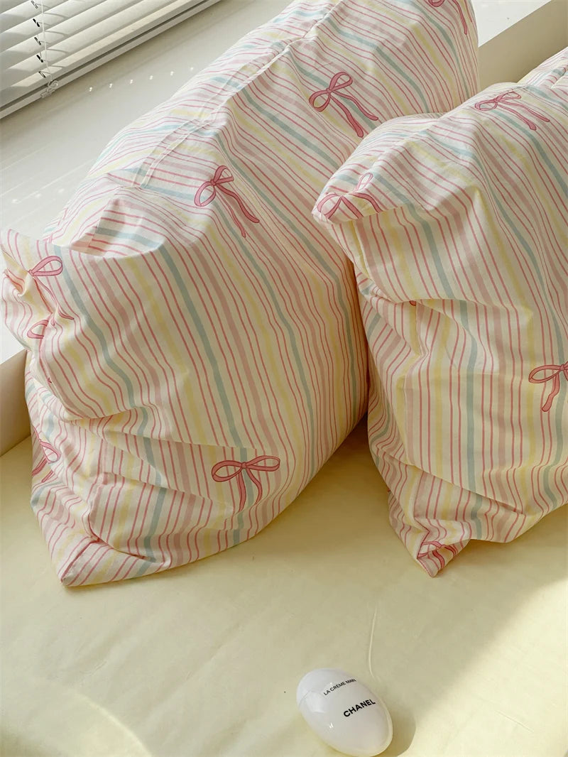 Pastel Ribbon Bliss Bedding Set - Bedding