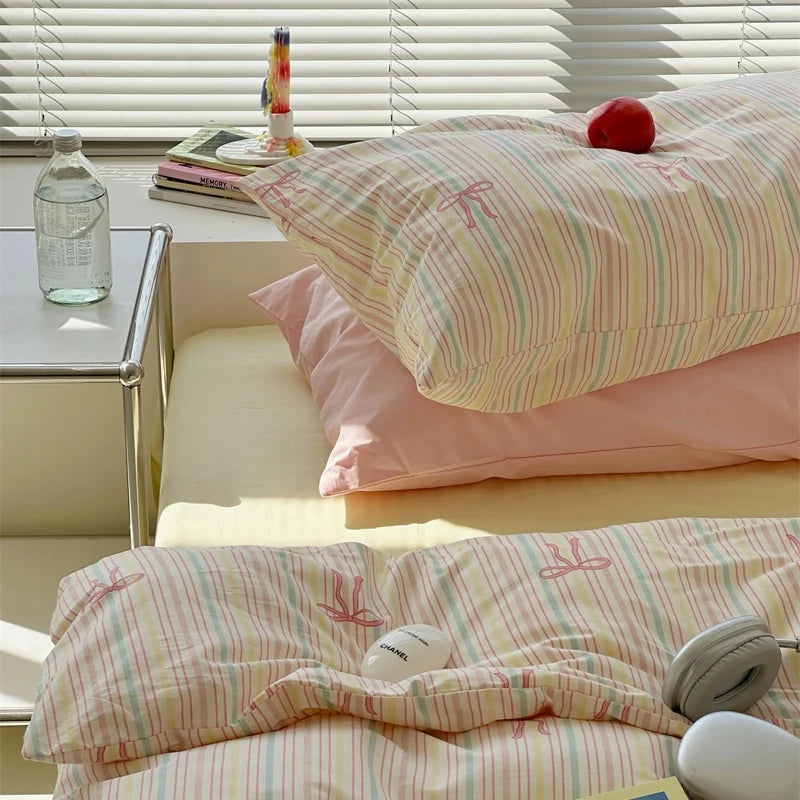 Pastel Ribbon Bliss Bedding Set - Bedding