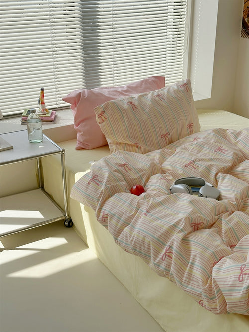 Pastel Ribbon Bliss Bedding Set - Bedding