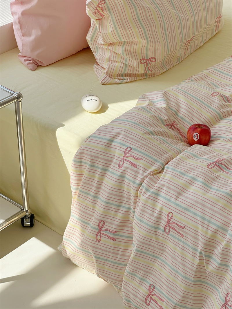 Pastel Ribbon Bliss Bedding Set - Bedding
