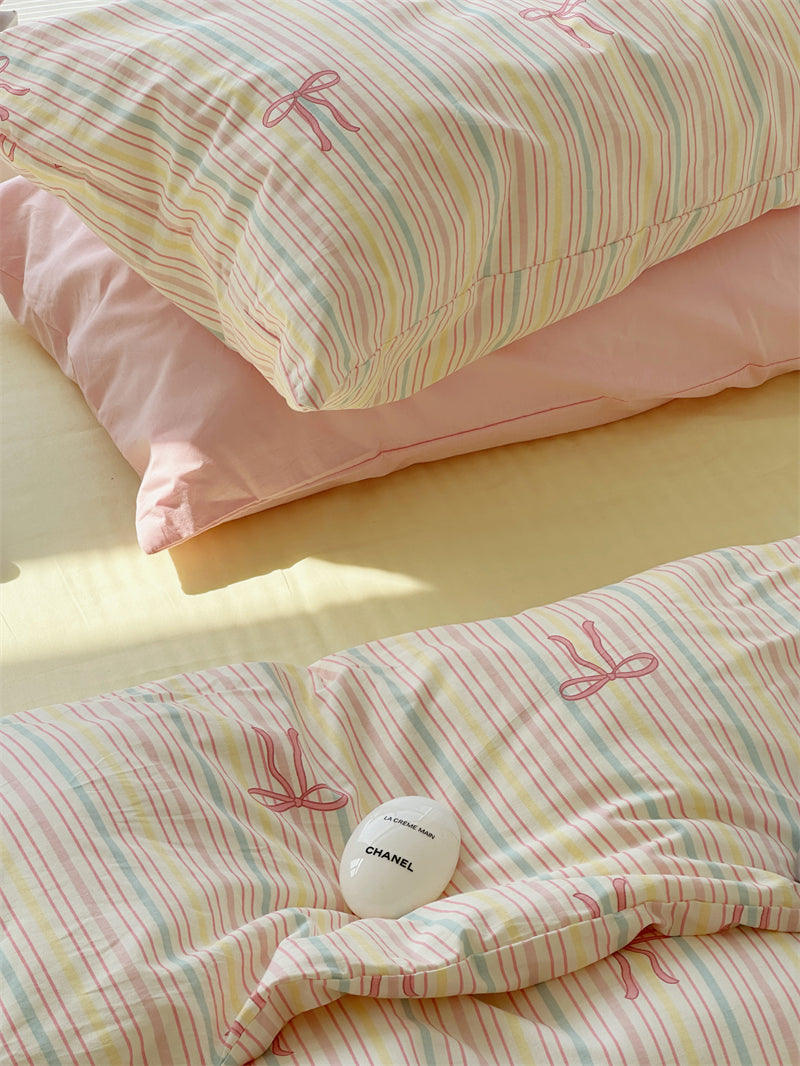 Pastel Ribbon Bliss Bedding Set - Bedding