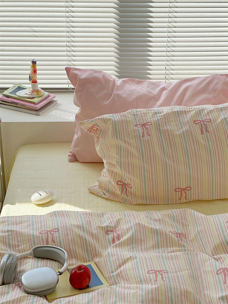 Pastel Ribbon Bliss Bedding Set - Bedding