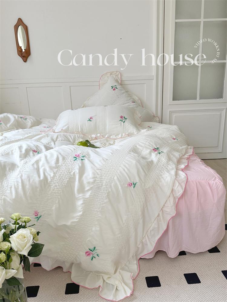 Coquette Aesthetic Ruffle Bedding Set - Bedding