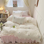 Coquette Aesthetic Ruffle Bedding Set - Bedding