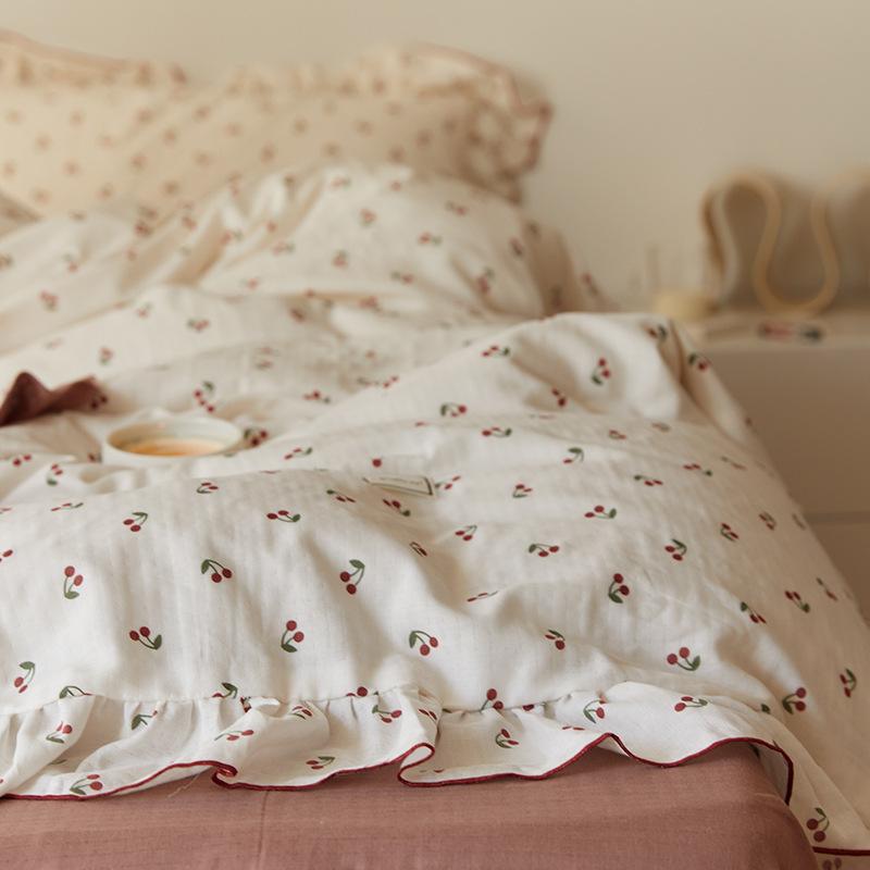 Cottagecore Ruffled Cozy Bedsheet Set - Bedding