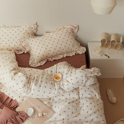Cottagecore Ruffled Cozy Bedsheet Set - Bedding