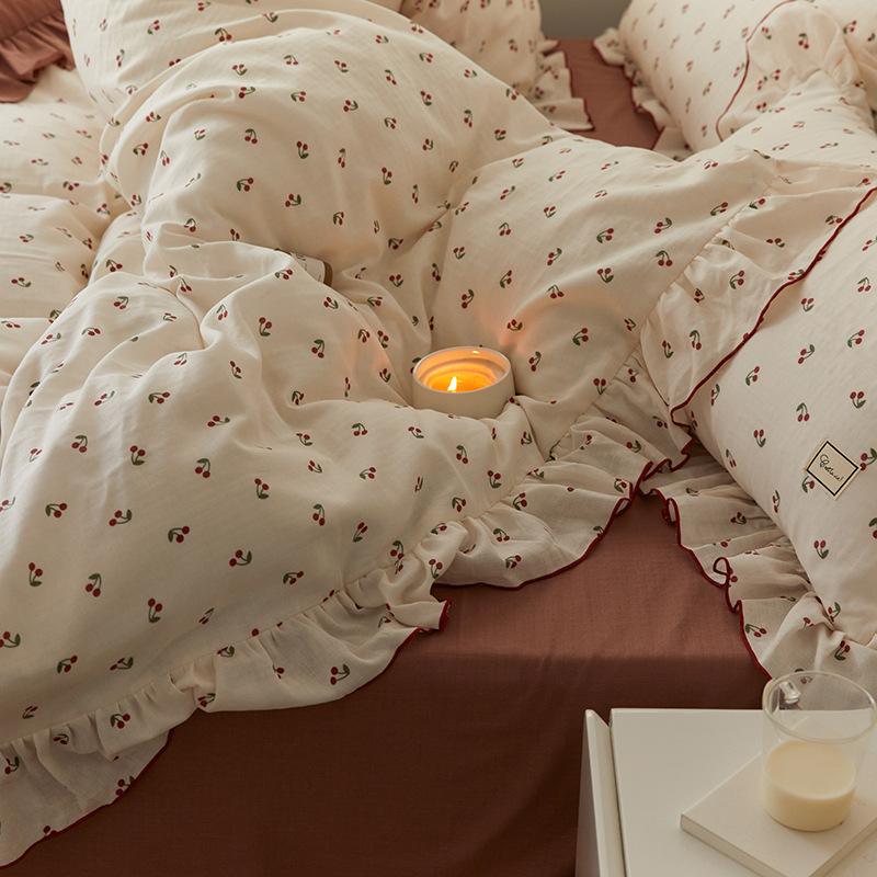 Cottagecore Ruffled Cozy Bedsheet Set - Bedding