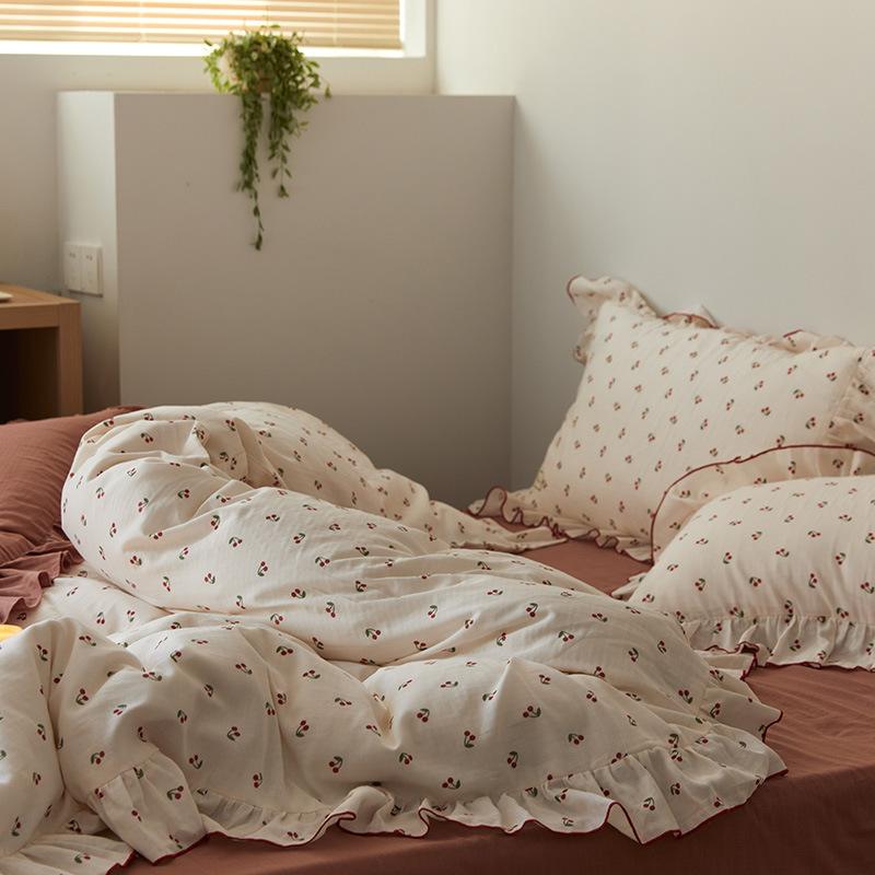Cottagecore Ruffled Cozy Bedsheet Set - Bedding