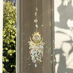 Sun & Moon Crystal Suncatcher - Decor