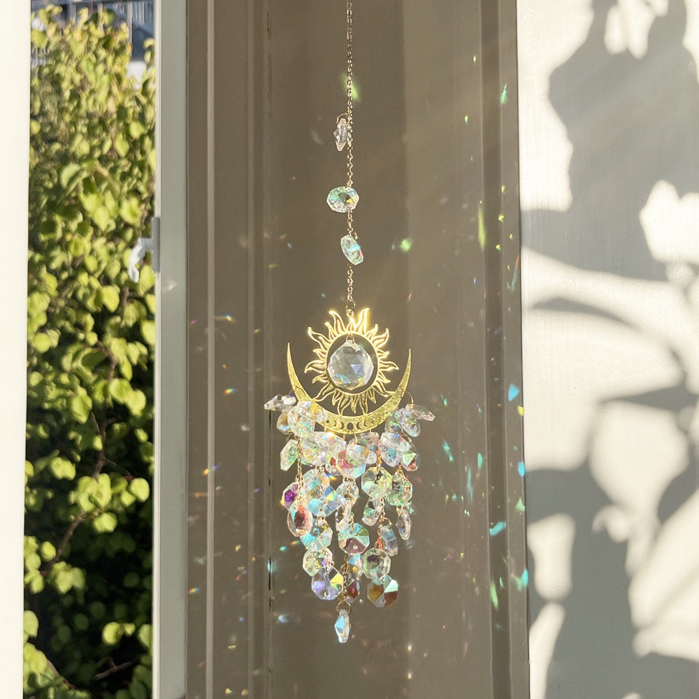 Sun & Moon Crystal Suncatcher
