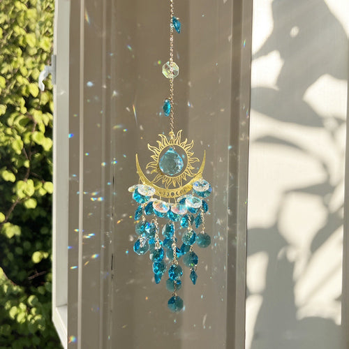 Sun & Moon Crystal Suncatcher