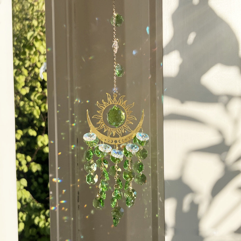 Sun & Moon Crystal Suncatcher
