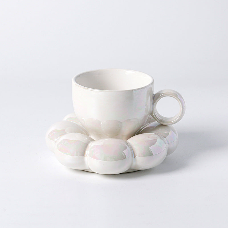 Chubby Floral Cup And Saucer Set - Kitchen