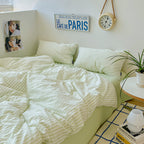 Refreshing Stripes Lime Green Bedding Set - Bedding