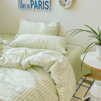 Refreshing Stripes Lime Green Bedding Set - Bedding