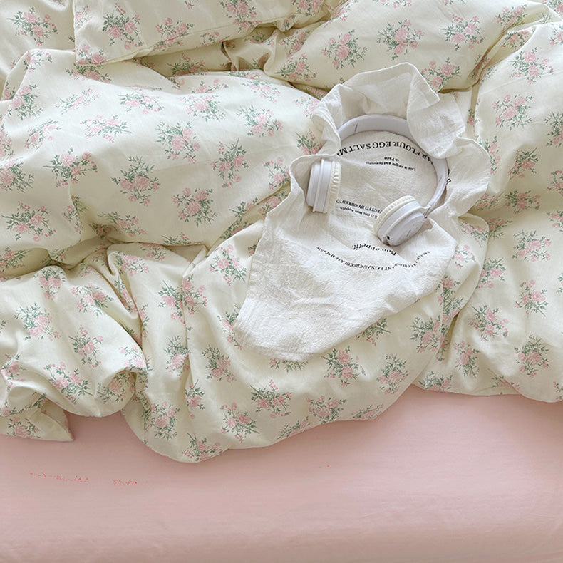 Pink Camellia Garden Bedding Set - Bedding