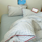 Japanese Cozy Plaid Bedding Set - Bedding