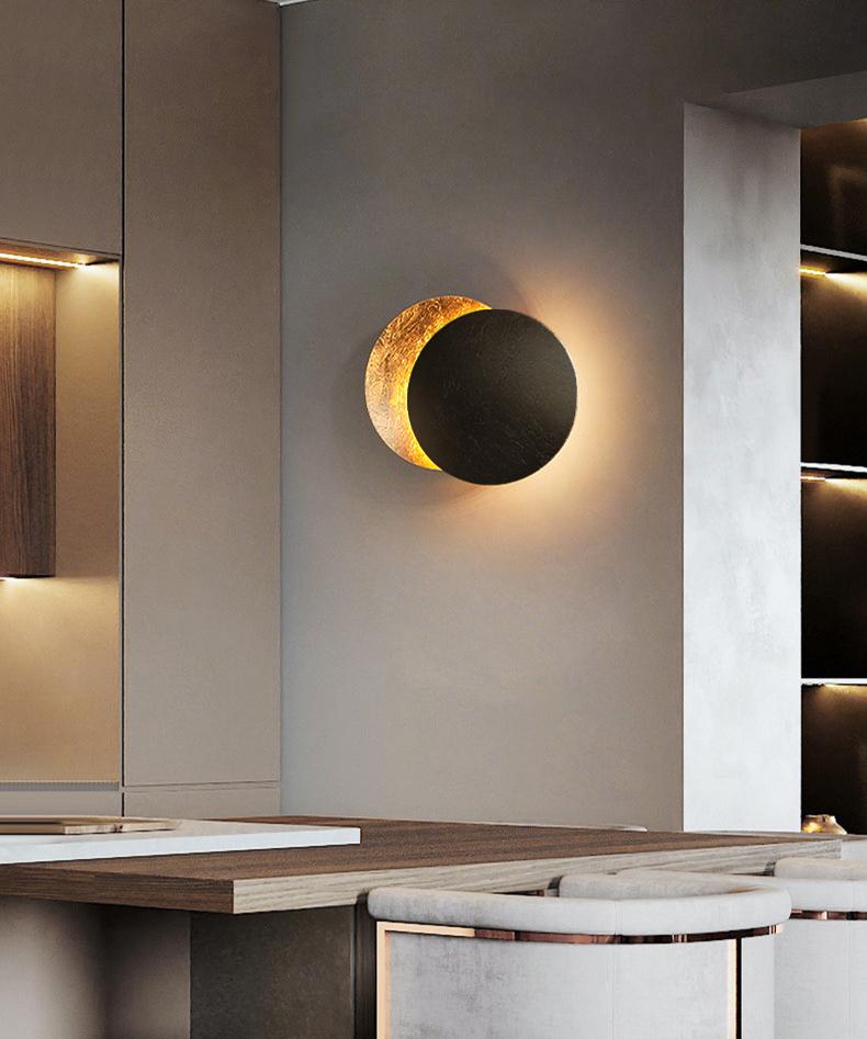 Creative Rotatable Moon Phase Wall Lamp - Lighting