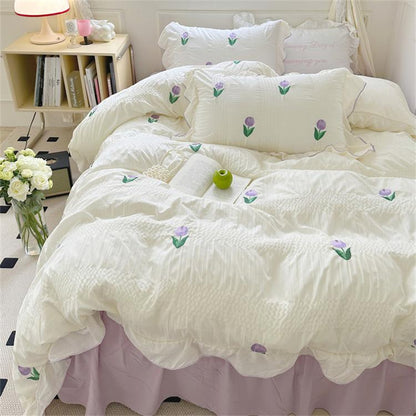 Coquette Room Tulip Ruffle Bedding Set - Bedding