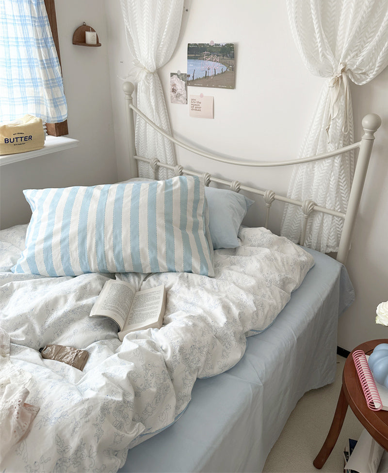 Whispering Blooms Soft Blue Bedding - Bedding