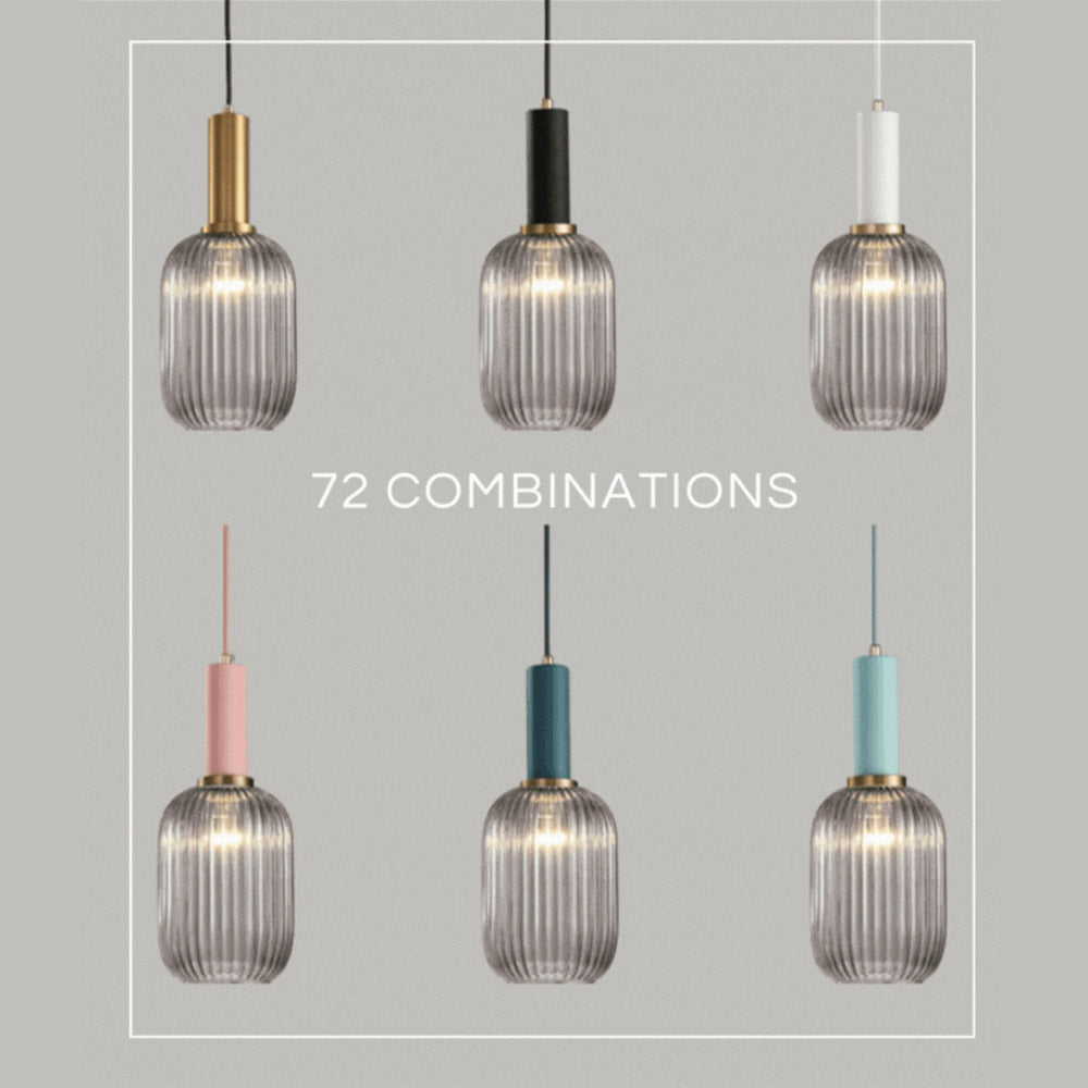 Nordic Fluted Glass Pendant Lights - Lighting