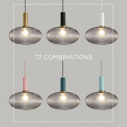 Nordic Fluted Glass Pendant Lights - Lighting