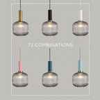 Nordic Fluted Glass Pendant Lights - Lighting