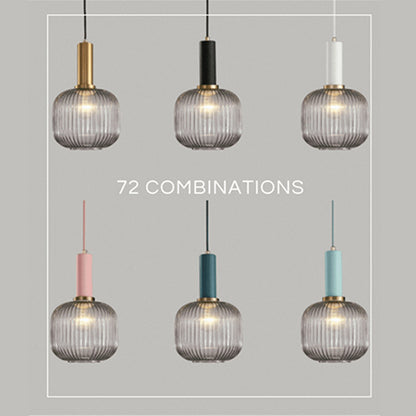 Nordic Fluted Glass Pendant Lights - Lighting